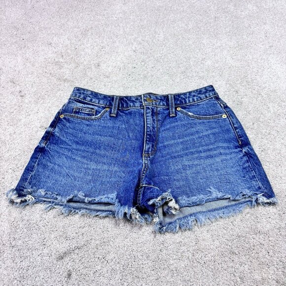 Universal Thread Shorts High Rise Shortie Blue Pockets Denim Women’s Size 4 - Picture 4 of 11